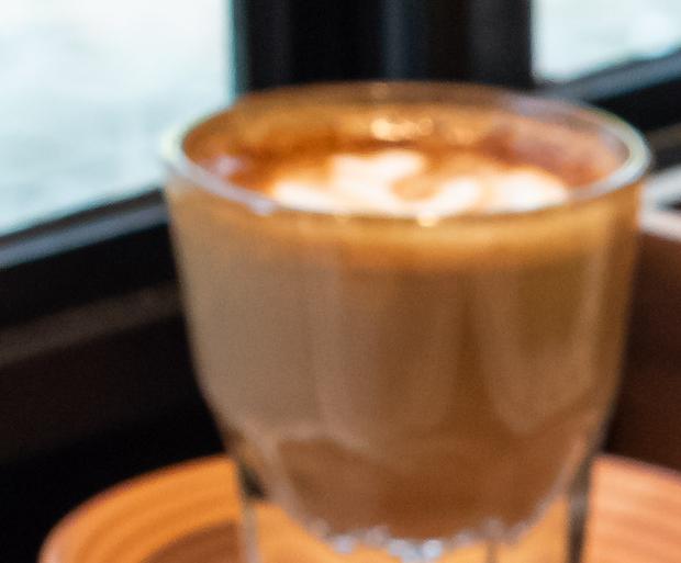 Classic 8oz Coffee latte in a glass